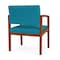 Lesro Lenox Wood Wide Guest Chair Wood Frame, Cherry, OH Waterfall Upholstery LW1201 - alternate 2